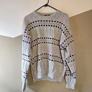 Jantzen Multicolor Knit Sweater Men's Size Medium Made In USA Vintage Rare